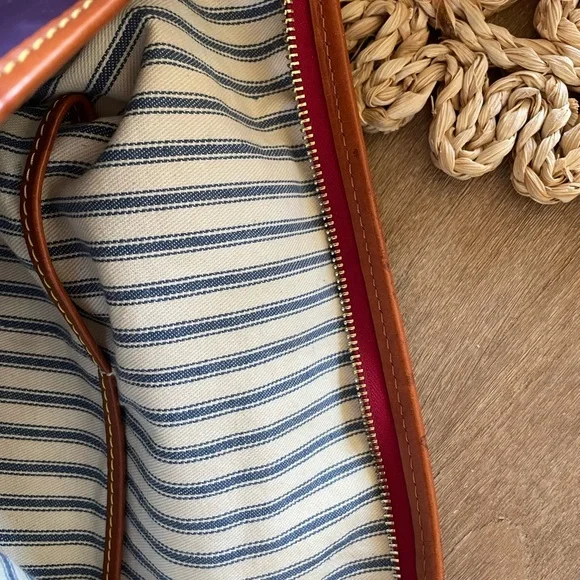 Dooney & Bourke Nylon Wayfarer Hobo - Plum/Purple with Floral Strap - Picture 12 of 14